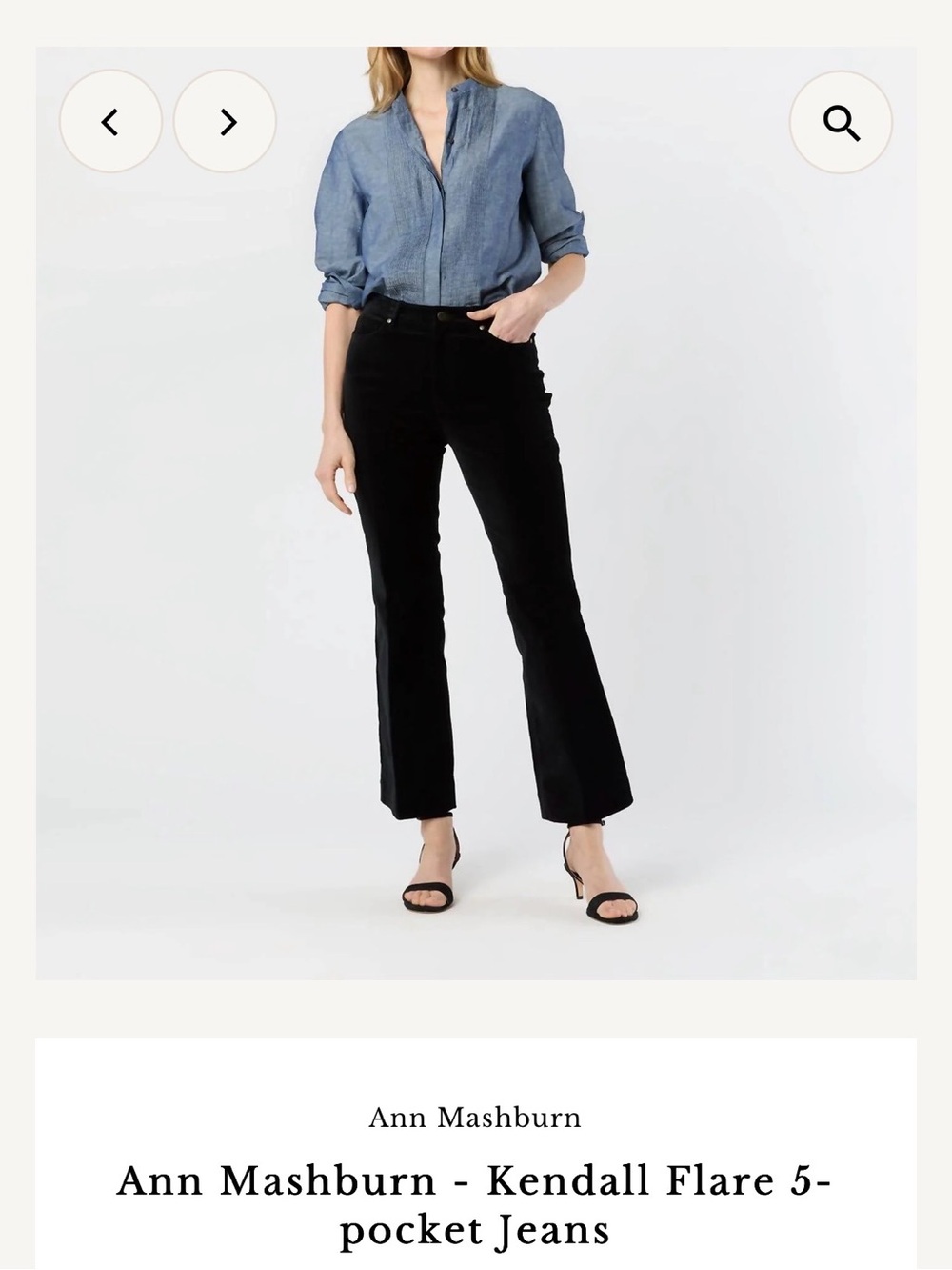 ANN MASHBURN Black Flare Jeans